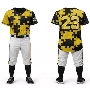 Conjunto de Uniforme de Béisbol Personalizado para Hombre, Camiseta y Pantalones de Béisbol con Estampado de Rayas por Sublimación - Product Image 6