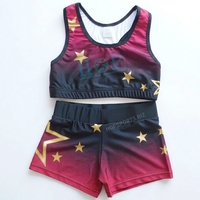 Conjunto de Uniforme de Animadoras con Top Corto y Pantalones Cortos, Logotipo del Equipo Personalizado, Ropa de Práctica de Baile, Conjunto de Uniforme de Animadoras con Top Corto y Pantalones Cortos