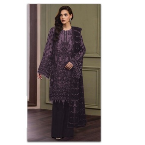 Costume pakistanais lourd avec broderies, idéal pour toutes les occasions, achetez auprès du fournisseur à prix avantageux. - Product Image 1