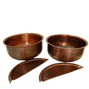 Bols à pédicure en métal de luxe, nouveau design, bol rond martelé en cuivre, vente directe d'usine - Product Image 1