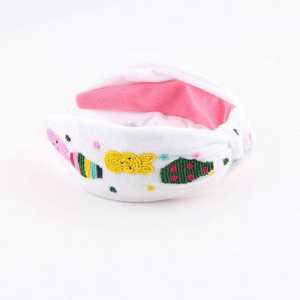 Diadema de Conejito Multicolor Hecha a Mano para Pascua, con Cuentas, para Mujeres y Niñas, Diadema Acolchada con Perlas de Cristal - Product Image 5