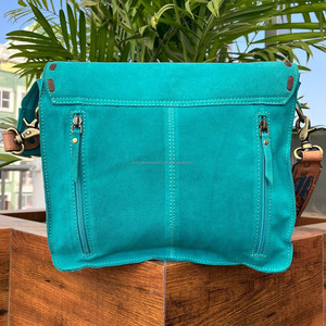 ¡Novedad de 2024! Bolso bandolera con flecos de cuero de gamuza a la moda, venta al por mayor, bolsos de mensajero de cuero genuino para mujer - Product Image 5