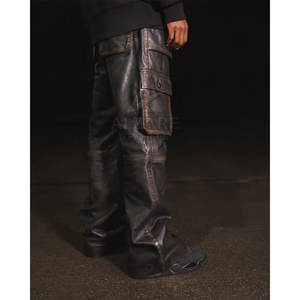 Pantalones Cargo de Cuero para Hombre de Primera Calidad a Precio Económico, Diseña Tus Propios Pantalones Cargo de Cuero en Venta - Product Image 5