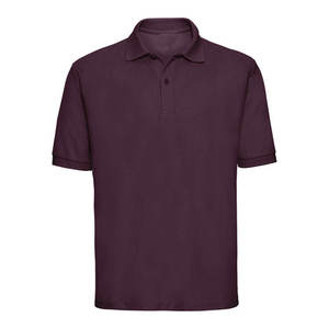 Polo à manches courtes pour homme, couleur unie, coupe classique, style décontracté, violet - Product Image 1