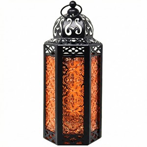 Handcrafted <b>Brass</b> Moroccan <b>Lantern</b> with Crystal - Wholesale Decorative Lighting - Product Image 6