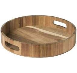 Plateau carré en bois personnalisé, assiette de table en bois, plateau en noyer et pin pour desserts, café et thé, plateau en bambou pas cher d'Inde - Product Image 5