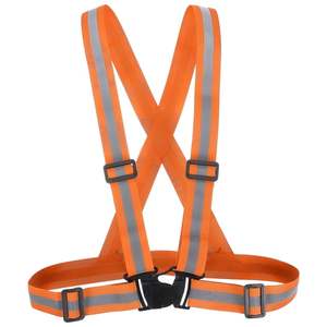 Cinturón Deportivo Unisex de Poliéster al por Mayor, Chaqueta de Ciclismo Fluorescente Elástica Reflectante con Tiras de Alta Visibilidad para Seguridad en Aeropuertos - Product Image 6