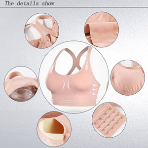 Custom Style Four-Way <b>Stretch</b> Women S M L Cross Back Plain Sports Top Gym Fitness Wear Workout Women Sport <b>Bras</b> - Product Image 4