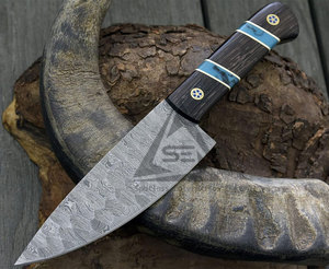 Cuchillos de hoja fija de acero inoxidable duradero, tamaño personalizado, de alta resistencia, con mango de madera, calidad DIY, soporte para logotipo OEM personalizado - Product Image 4