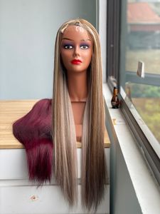 Peluca de Cabello Remy Brasileño 100% Natural, Color Castaño Claro, con Encaje Completo, Densidad 130-150, Pre-Plucked, Frontal Liso, Gorro Pequeño, Gran Venta - Product Image 5