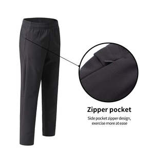 Pantalon décontracté mi-long pour homme - Léger, taille mi-haute, brodé, uni, coupe ample, jambe droite, idéal pour l'été - Product Image 4