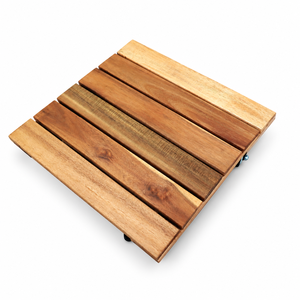 Soporte Rodante para Macetas de Madera de Acacia, Estilo Vintage Minimalista, con Ruedas Bloqueables y Frenos, Ecológico, para Interiores/Exteriores, Carrito para Mover Macetas - Product Image 1
