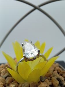 Anillo de Compromiso D'VINS JEWELS LR60 con Diamante Corte Pera, Plata 925, Engaste de Garras, Clásico para Mujer, Certificado IGI, para Boda y Aniversario - Product Image 5