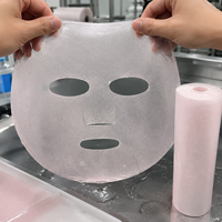 Masque facial en gel de cellulose rose Y533, substrat 40 g/m² en fibre végétale modifiée, texture gel glacé avec extrait de rose, offre OEM/ODM