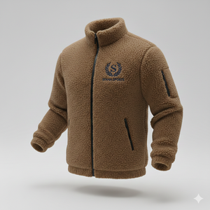 Veste Sherpa à Capuche Respirante et Écologique pour Hommes, Doublure Polaire Épaisse, Impression Numérique Automne, Style Décontracté Streetwear – Vente en Gros - Product Image 1