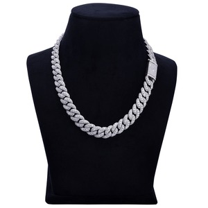 Collier chaîne cubaine en diamant pour homme, style hip-hop, bijoux de mode pour le street style, les événements musicaux et les boîtes de nuit - Product Image 6