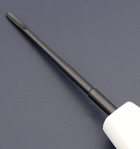 Straight 3mm Black Line Luxating Elevator Dental Extraction Instrument 16.5cm Black <b>Plastic</b> Handle Thin Sharp Black Coated Tip - Product Image 2