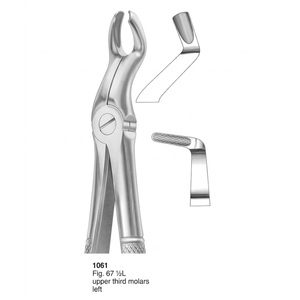 คีมถอนฟัน รุ่น Fig. ฟันกรามบนซ้าย 67 1.5L (แบบอังกฤษ) |   สแตนเลสเกรดพรีเมียม - Product Image 2