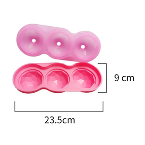 Bandeja de silicona para cubitos de hielo esféricos con 3 agujeros y tapa - Product Image 5