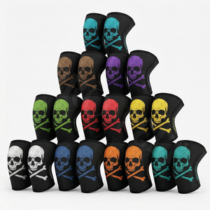 Fitness Running Basketball Compression <b>Knee</b> Sleeve Custom Pattern Design Printed Breathable Sports <b>Knee</b> Support Brace for Gym - Product Image 1