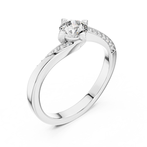 Diamante Clásico Cultivado en Laboratorio, Corte Brillante, Oro Amarillo Sólido de 18 Quilates, Chapado en Rodio, para Mujer, Anillo de Compromiso, Regalo de San Valentín, Evento Glamuroso, Uso Diario - Product Image 5