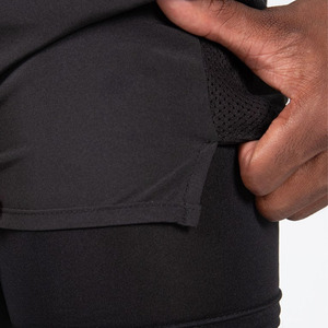 Shorts de plage décontractés pour hommes en toile unie, lavés, avec cordon de serrage, respirants, en maille, séchage rapide, coupe-vent, pour l'été et l'entraînement - Product Image 4