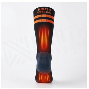 North Approach Thermal <b>Knee</b> <b>High</b> <b>Socks</b> for Hiking Outdoor Sports Winter Warm Thick Striped Design Adult <b>Socks</b> - Product Image 2