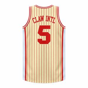 Maillot de basketball Claw Intl imprimé par transfert thermique, débardeur unisexe pour adolescents, respirant, design uni, 100 % polyester, séchage rapide - Product Image 3