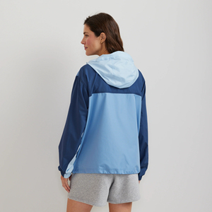 Veste à capuche pour femme, violette, manches longues, en polyester tissé, respirante, style utilitaire, pour le printemps - Product Image 4