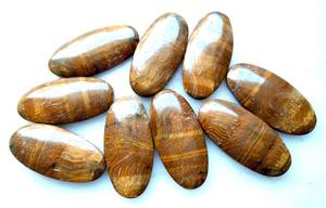 100% Ojo de Tigre Natural suelto genuino calibrado tamaño precioso lote de piedras preciosas cabujones con parte posterior plana tamaño de mezcla para uso en la fabricación de joyas - Product Image 2