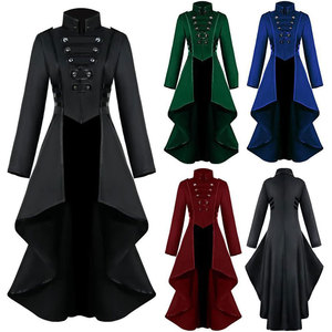 Abrigo Steampunk Medieval para Mujer, Disfraz Vintage de Halloween, Corsé Gótico con Botones, Frac, Uniforme de Esmoquin - Product Image 6