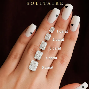 Bague solitaire en diamant radiant cultivé en laboratoire, 1 à 5 carats, clarté VVS, bijoux de fiançailles personnalisés - Product Image 3