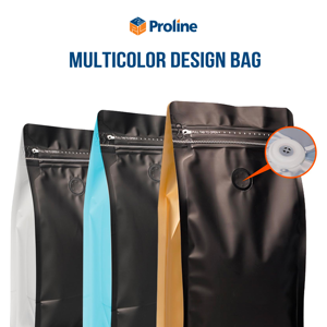 Sacs à café en aluminium écologique de haute qualité Valve à fermeture éclair Logo personnalisé Meilleur prix Emballage d'usine du Vietnam pour aliments pour animaux de compagnie - Product Image 3