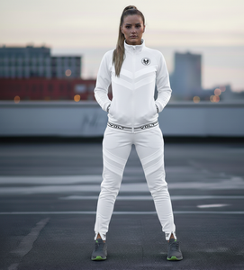 Conjunto Deportivo de Otoño para Mujer con Logotipo Personalizado, Tejido Waffle, 2 Piezas, Chaqueta con Cremallera y Pantalón Ancho - Product Image 3