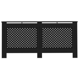 ฝาครอบหม้อน้ำ MDF สีดำ ขนาด 67.7"x7.5"x32.1" ดีไซน์แบบชั้นวางหนังสืออย่างมีสไตล์ - Product Image 3