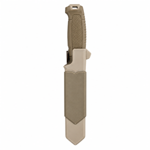 Tan Beige Fixed Blade <b>Outdoor</b> Knives with Silver <b>Stainless</b> <b>Steel</b> Blade Textured Non Slip Handle Protective Sheath for Camping Tr - Product Image 2