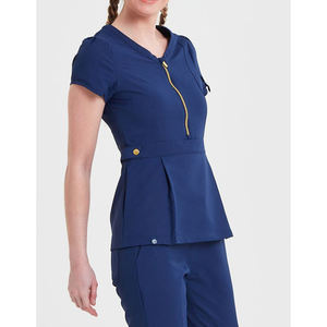 Uniforme Médico de Fábrica con Logotipo Personalizado, Cuello Alto, Pantalones Tipo Jogger, Conjunto de Uniforme de Hospital, Uniforme de Enfermería - Product Image 6