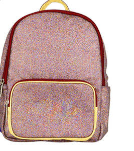 Mochila Deportiva Personalizada Impermeable de Gran Capacidad con Forro de Nailon, Tela Brillante de Poliéster y Parches de Purpurina Personalizados para Animadoras - Product Image 1