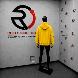 Sweat à capuche zippé jaune premium avec motif ange, style décontracté, coupe régulière, en molleton bouclette 100% polyester, pour l'automne, style streetwear décontracté - Product Image 4