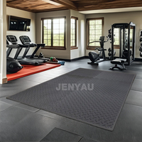 Dalles de sol de gym double couche en EVA inodore, absorbant les chocs, imperméables, 60x60cm, 10mm, dureté 40 degrés, plateforme de musculation ASTM