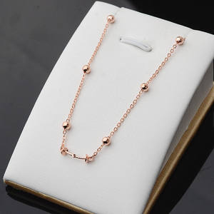 16 perles en argent S925, chaîne en argent 5-14, pendentif à trou, accessoires de bricolage pour femmes, ensemble de collier de perles vide, élégants accessoires de bijouterie - Product Image 3