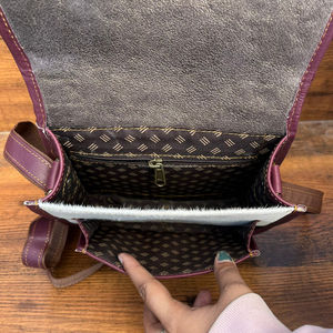 Sacs à bandoulière en cuir de vachette personnalisés Sacs à main occidentaux en cuir véritable pour femmes Sac à main de créateur de luxe de haute qualité - Product Image 5
