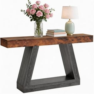 <b>Table</b>, Sofa <b>Table</b> Behind Couch, 2-Tier Wooden <b>Entry</b> <b>Tables</b> <b>for</b> Entryway Foyer Hallway, Industrial <b>Console</b> <b>Tables</b> with Open - Product Image 1