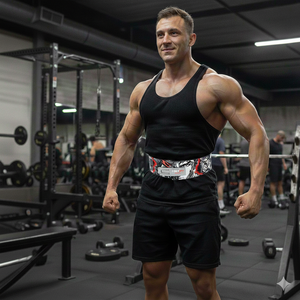 Ceinture de musculation Rexfit Sports Heavy Duty pour la stabilité du tronc et l'entraînement de force avec boucle à levier - Product Image 3