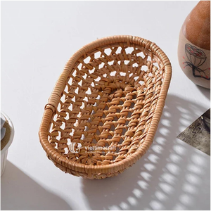 Ensemble de paniers de rangement en rotin écologiques, style moderne, rectangulaires et ronds, pour l'organisation de la maison - Product Image 2