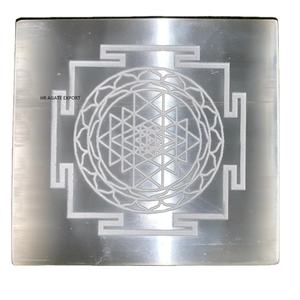 Vente en gros de cristal de sélénite de meilleure qualité tranche gravée Feng Shui amour guérison plaque de charge caboteur pierre précieuse agate disponible - Product Image 6