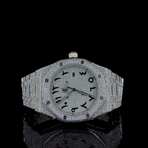 นาฬิกาเพชรโมอิสซาไนต์แบบฝังเพชรเต็มเรือน, นาฬิกาหรูหราอัตโนมัติเต็มรูปแบบ VVV เพชรโมอิสซาไนต์แบบฝังเพชรเต็มเรือน, นาฬิกาโมอิสซาไนต์ - Product Image 1