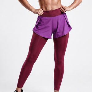 Best Enhancing Performance <b>Legging</b> With <b>Shorts</b> Wholesale Price Professional Wear Custom Elastic Waist Yoga <b>Legging</b> For Women's - Product Image 1
