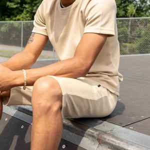 online Selling Men's Summer Shorts <b>Set</b> Eco-Friendly Lightweight Terry Fabric Hip Hop Style Solid Online Sale Printed Top - Product Image 6