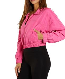 Chaqueta Cortavientos de Invierno para Mujer, Talla Grande, con Cremallera, Estilo Moderno, Logotipo Personalizado, Estampada, para Exteriores - Product Image 4